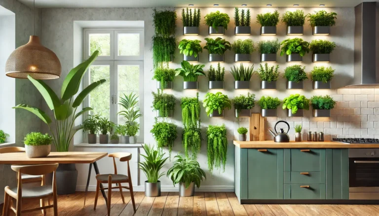 Ervas aromáticas para jardins verticais na cozinha de casas urbanas